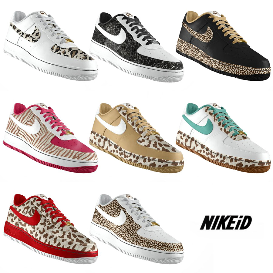 Nike Air Force 1 med dyreprint