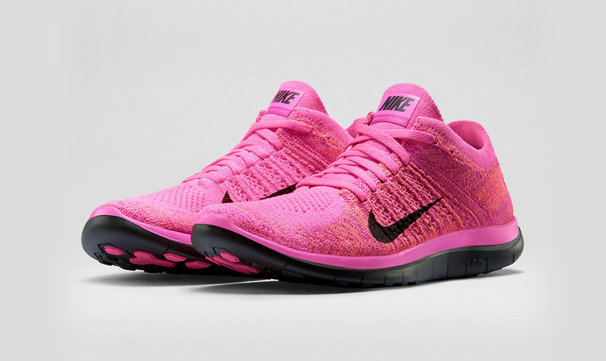 Pink Nike 4.0 Flyknit Cool Sneakers