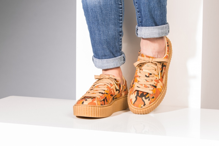 Puma Creeper Orange Camo - Cool Sneakers