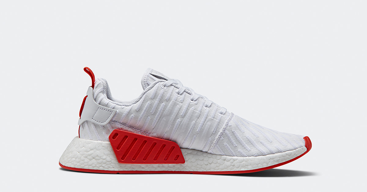 Adidas NMD R2 White Core Red -