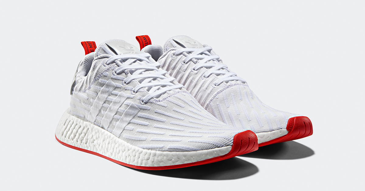 Adidas NMD R2 White Core Red -