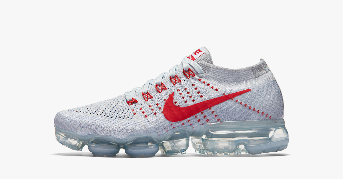 varsity red and white vapormax