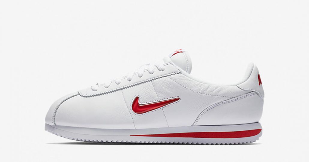 nike cortez white red swoosh