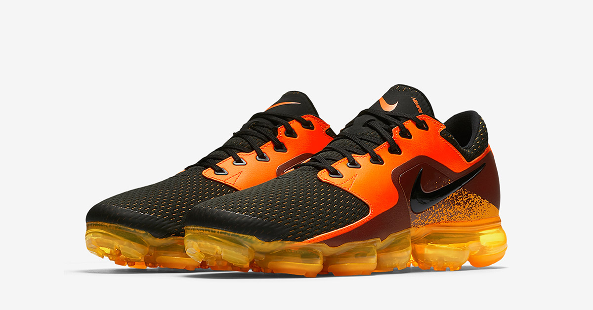 orange and black vapor max plus