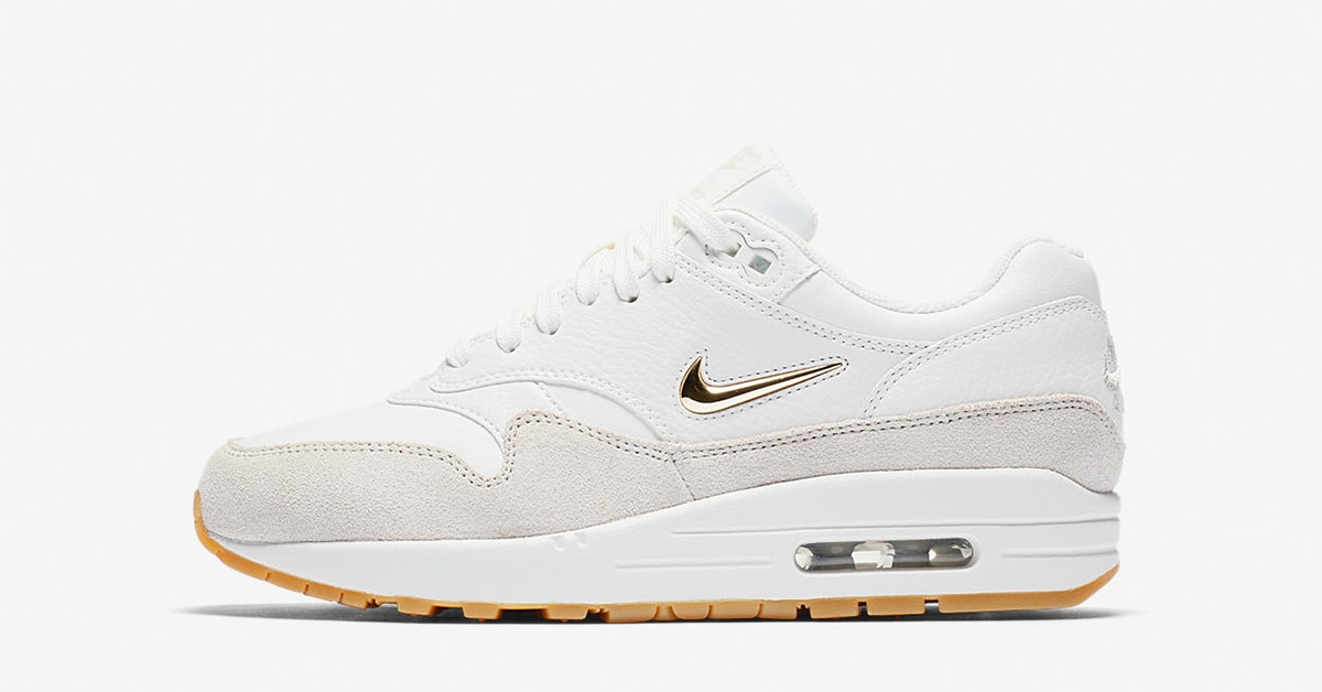 Womens Nike Air Max 1 Premium Jewel Summit White AA0512-100