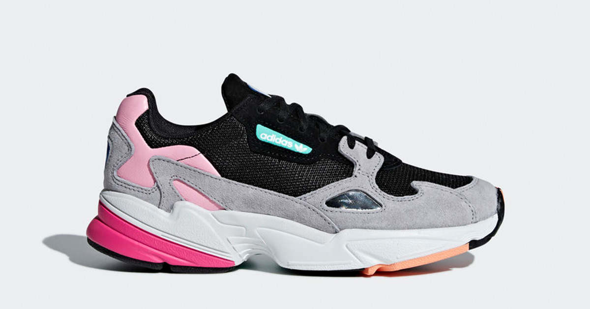Womens Adidas Falcon Core Black Light Granite Cool Sneakers