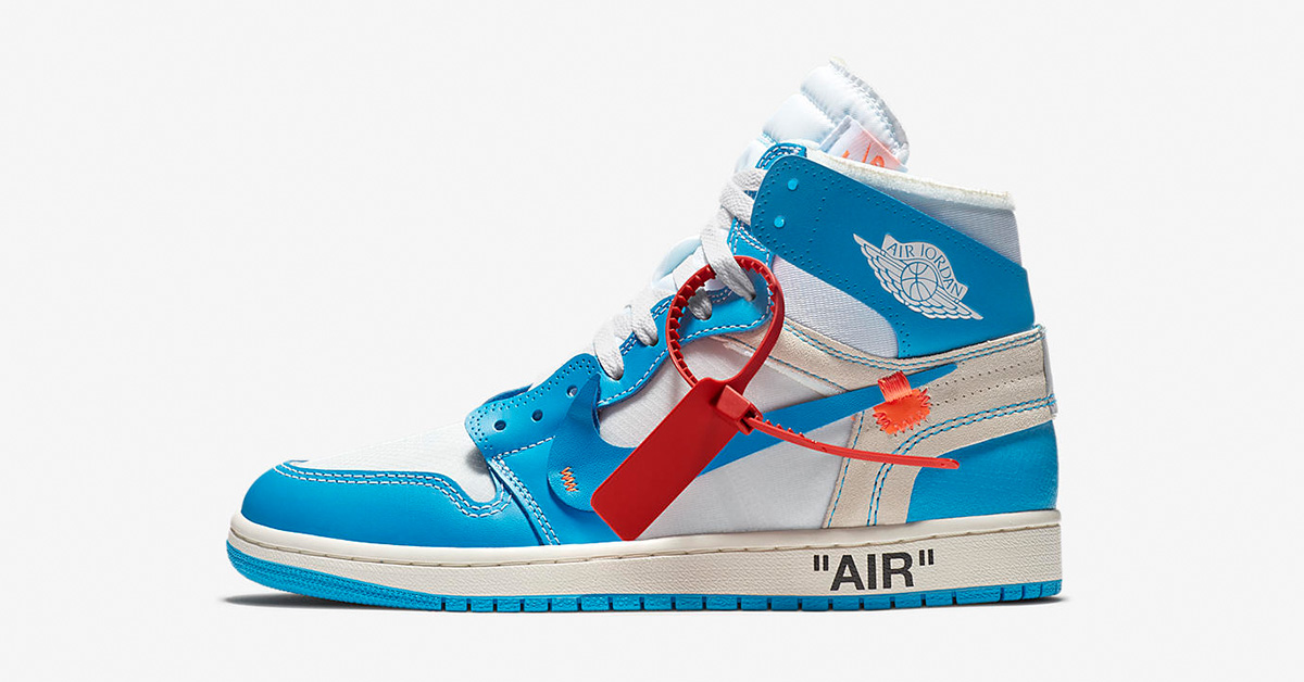 Off White x Nike Air Jordan 1 Powder Blue - Cool Sneakers