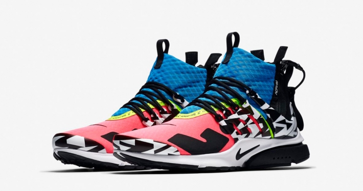 Acronym x Nike Air Presto Mid Utility Racer Pink Black Photo Blue