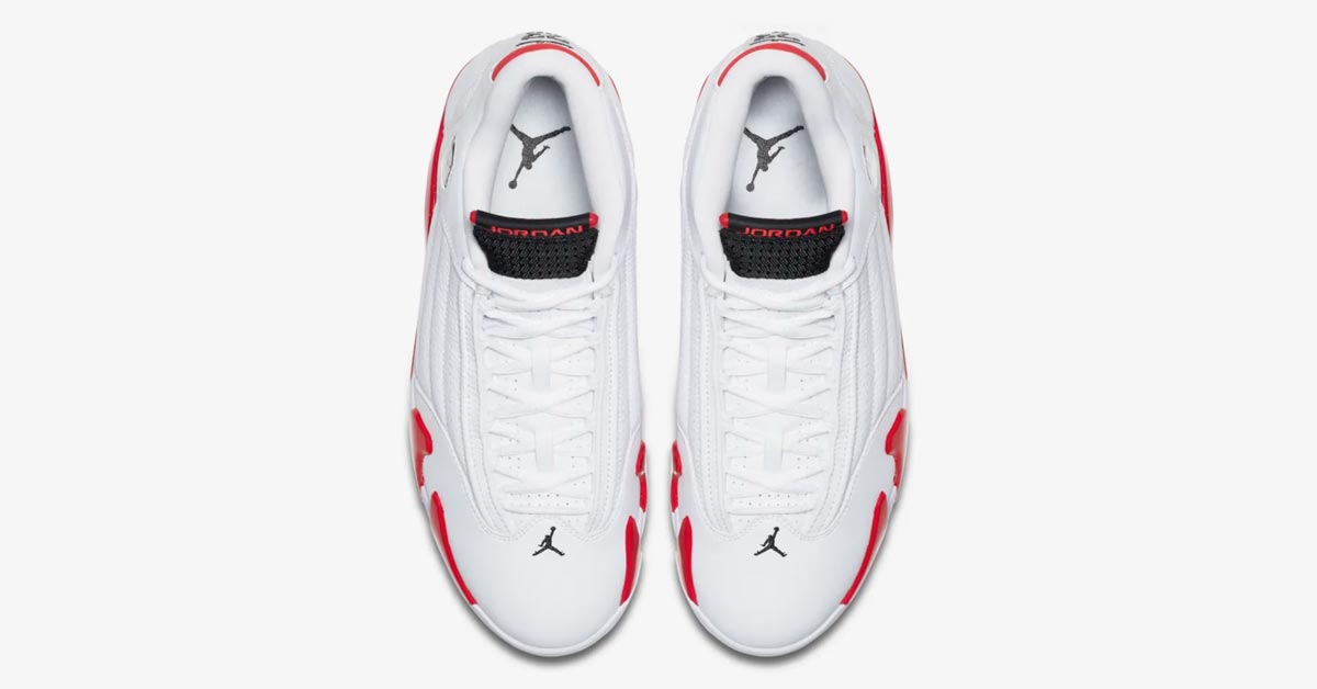 Nike Air Jordan 14 Hvid Rød 487471-100
