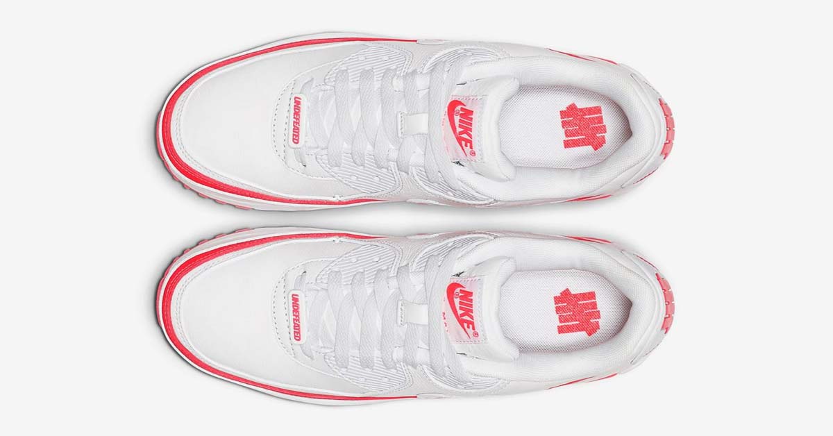 Undefeated x Nike Air Max 90 Hvid Rød CJ7197-103