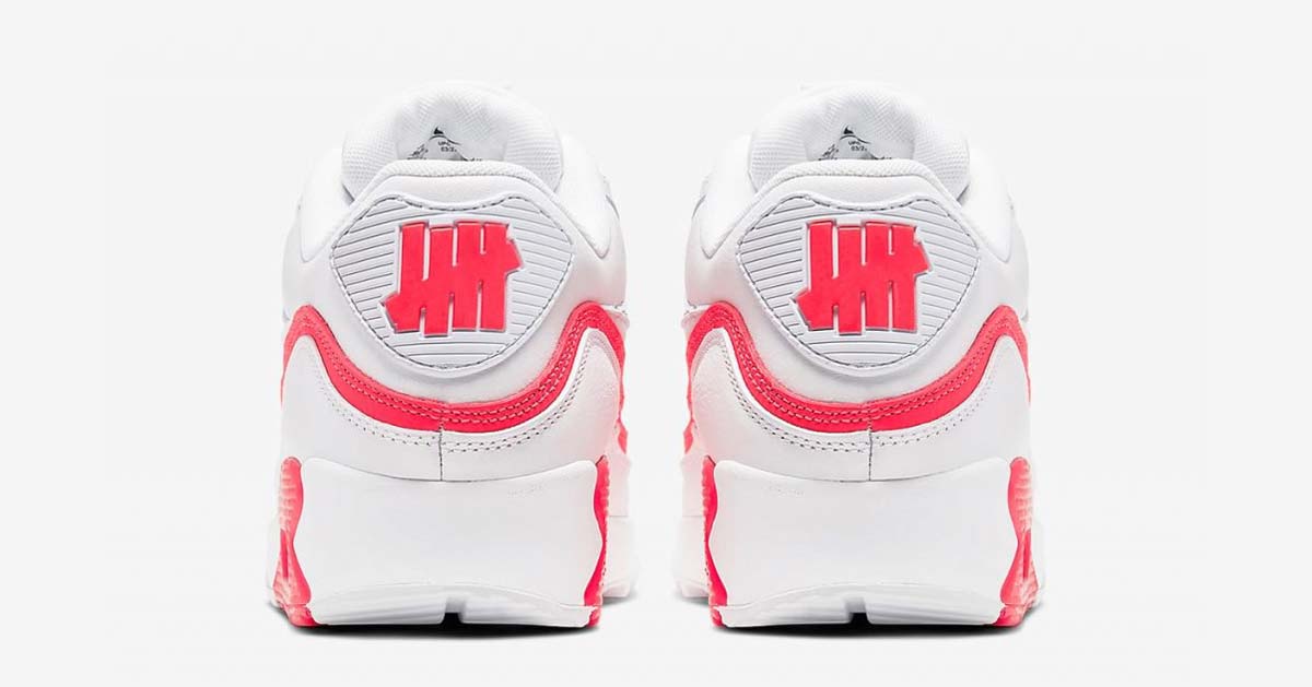 Undefeated x Nike Air Max 90 Hvid Rød CJ7197-103