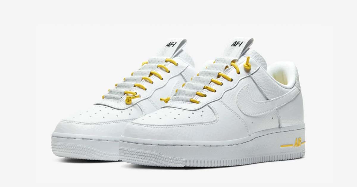 Nike Air Force 1 Lux Hvid Gul - Cool Sneakers