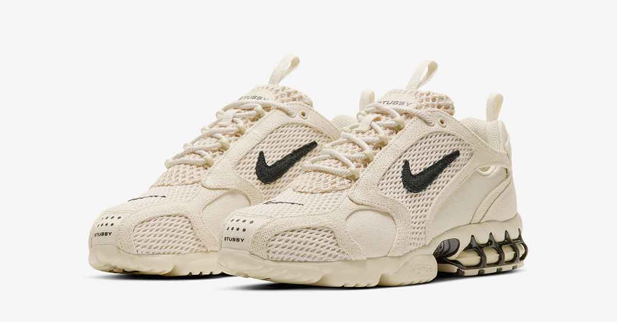 trofast Moralsk uddannelse lidenskabelig Stüssy x Nike Air Zoom Spiridon Caged Fossil - Cool Sneakers