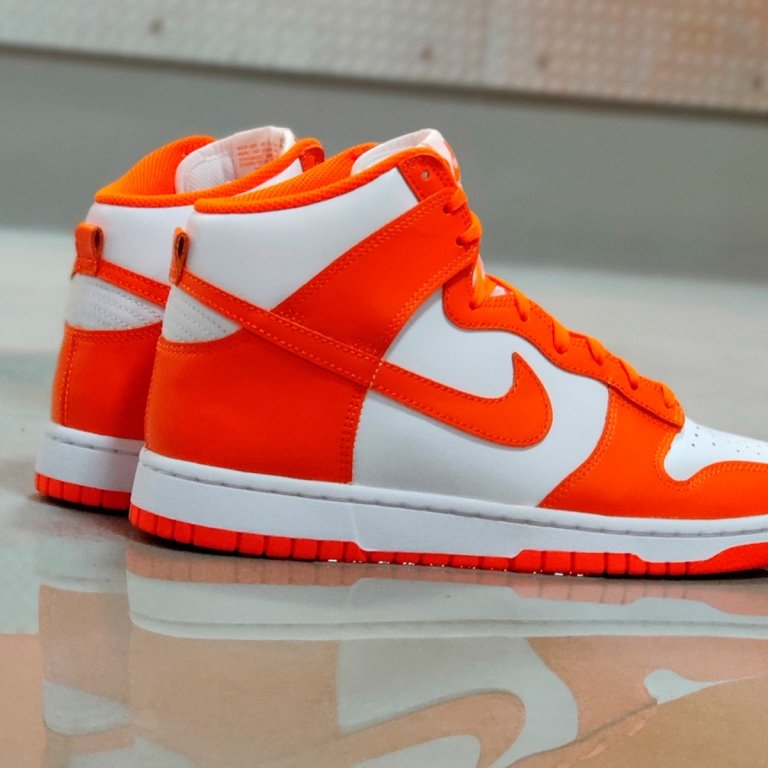 nike dunk high orange grey