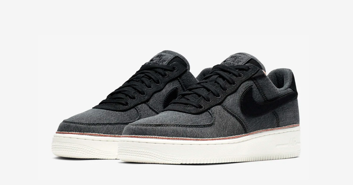 nike air force 1 low 3x1 denim black
