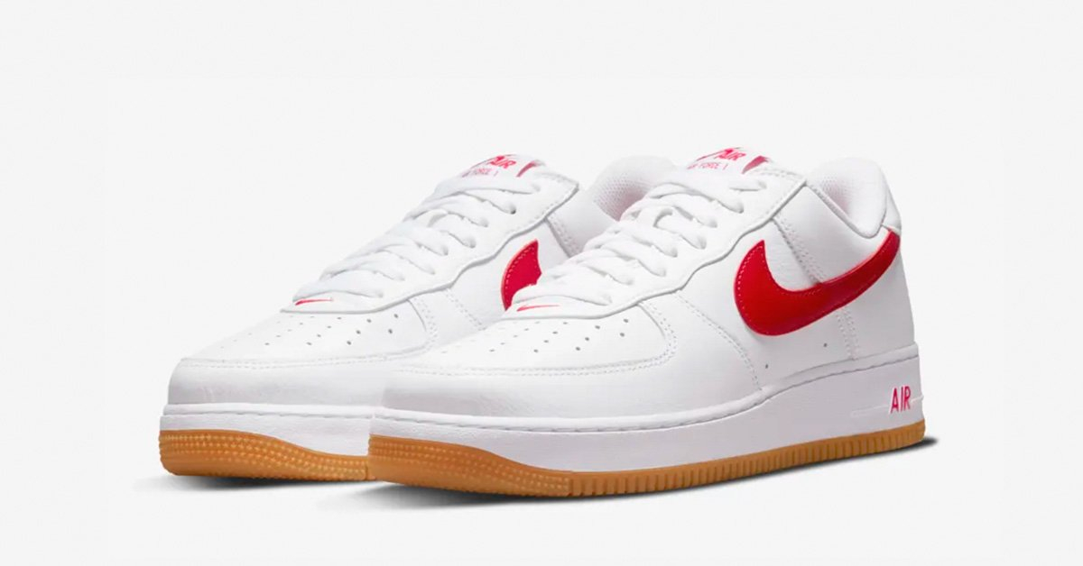 Nike Air Force 1 Low Retro Hvid Rød DJ3911-102