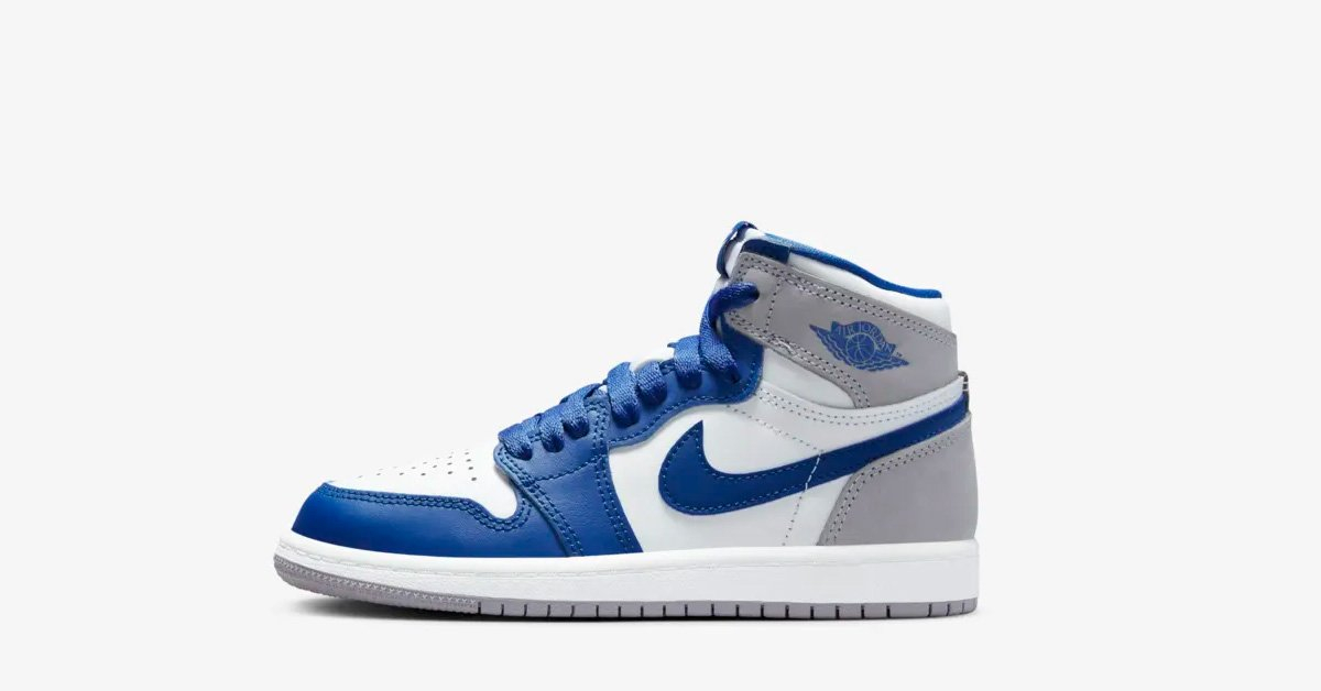 Nike Air Jordan 1 High Retro True Blue til Børn