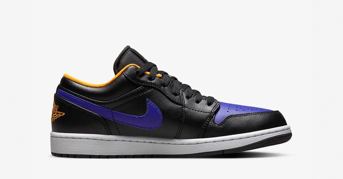 Nike Air Jordan 1 Low Sort Lilla 553558-075