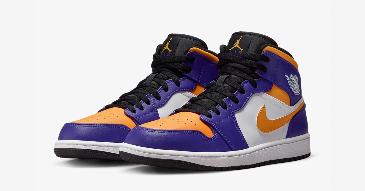 Nike Air Jordan 1 Mid Gul Lilla DQ8426-517