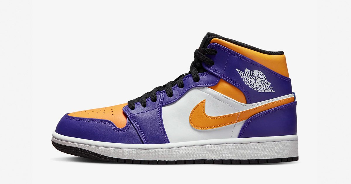 Nike Air Jordan 1 Mid Gul Lilla DQ8426-517