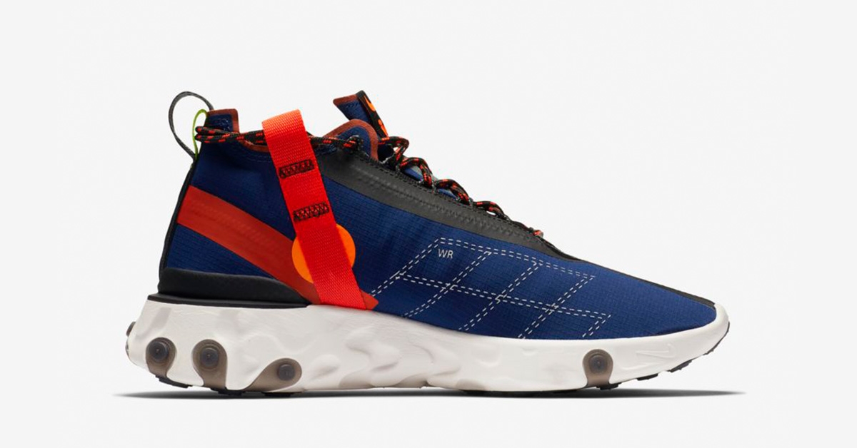 nike react black and orange
