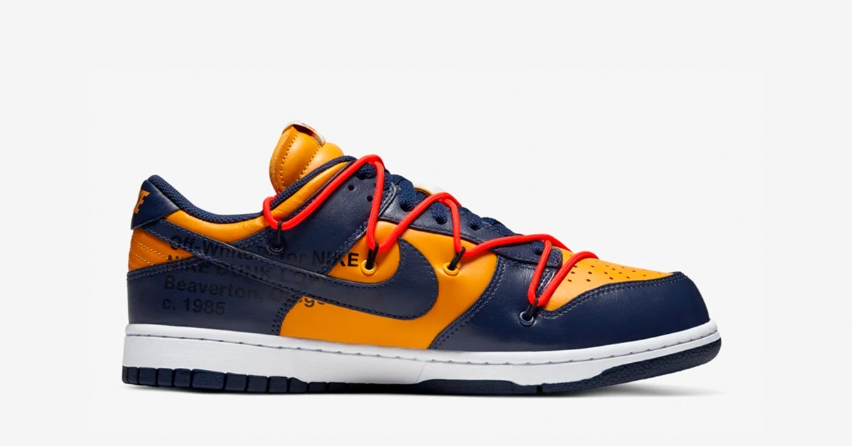 off white x nike dunk low orange